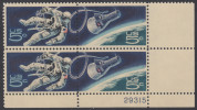 !a! USA Sc# 1331-1332 MNH PLATEBLOCK (LR/29315) - Accomplishment In Space - Nuovi