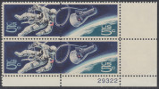 !a! USA Sc# 1331-1332 MNH PLATEBLOCK (LR/29322) - Accomplishment In Space - Nuovi