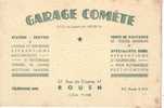 CARTONNETTE  -  ROUEN -  Carton Commercial  Du GARAGE  "COMETE"  47, Rue De CROSNE - Other & Unclassified