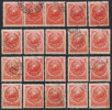 Rumänien; 1950; Michel 1211 O; 1 Leu Staatswappen 20 Stück - Used Stamps