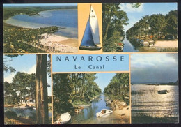 CPM Neuve 40 BISCARROSSE NAVAROSSE Les Plages Et Le Canal Multi-vues - Biscarrosse