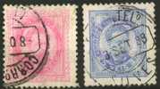 Portugal Mi. N° 62/63 Gestempelt; 1882/84. Freimarken: König Luis I.; Geänderte Rahmen; - Usati