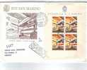 S. MARINO 1965 - FDC -  Yvert  137 BF  - Annullo Speciale Illustrato - Aereo - Lettres & Documents