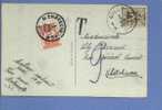 280 Op Kaart  Met Stempel GILLY, Getaxeerd (taxe) Met TX 35 Met Stempel CHATELINEAU - Lettres & Documents