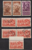 Rumänien; 1951; Michel 1254, 1261 + 1273 O; Frauentag; Jugendpioniere; Lot 8 Stück - Usado