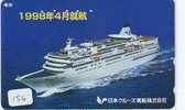 Telefonkarte Télécarte Ship Bateau Schiff Schip Boot (156)  Phonecard Japon Japan - Barcos