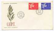 Europa Cept 1961 Als FDC  Griechenland; Mi.N° 775/76 - Covers & Documents