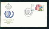 FDC 3404 Bulgaria 1985 /16 Youth Year  / Globe , Women , Flowers , /Internationales Jahr Der Jugend - FDC