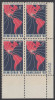 !a! USA Sc# 1340 MNH PLATEBLOCK (LR/29731) - HemisFair '68 - Nuovi