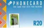 RSA SOUTH AFRICA  20 RAND  GENERIC BLUE TELEPHONE  CHIP CODE: SAF-043   SPECIAL PRICE  !!!READ DESCRIPTION !! - Afrique Du Sud