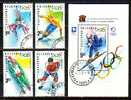 BULGARIA / BULGARIE - 1994 - Ol.Win.G´s - Lillehammer  - 4 + Bl. - Used - Invierno 1994: Lillehammer