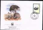 TCHAD Lettre WWF  1er Jour De Djamena Du 10/09/1996 Autruche 4 - Autruches