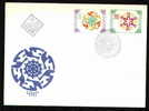 FDC 3468 Bulgaria 1985 /48 Christmas New Year  SNOWFLAKE / Neujahr 1986 Schneekristall, Friedenstauben Bilden Ornament - FDC