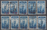 Rumänien; 1952; Michel 1300 O; Neue Verfassung; 50 Bani Auf 12 Lei; 10 Stück - Gebraucht