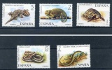 ESPAÑA 1974 -  FAUNA REPTILES  - EDIFIL Nº 2192-2196 - YVERT 1847-1851 - Tortugas