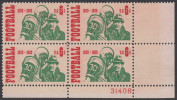 !a! USA Sc# 1382 MNH PLATEBLOCK (LR/31408) - Intercollegiate Football; 150th Anniv. - Ungebraucht