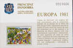 Andorre Andorra Viguerie épiscopale Folklore Fete Nationale Europa 1981 Bloc N° FR 5 - Episcopale Vignetten
