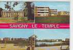 SUPERBE CPM..DE..SAVIGNY LE TEMPLE..BELLE MULTIVUES..LE CHATEAU..LES MONTAGNES..LE CES LOUIS ARMAND..LE MIROIR D'EAU.. - Savigny Le Temple