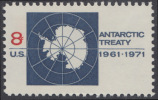 !a! USA Sc# 1431 MNH SINGLE (Gum Slightly Damaged) - Antarctic Treaty - Nuovi