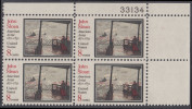 !a! USA Sc# 1433 MNH PLATEBLOCK (UR/33134) - John Sloan - Ungebraucht