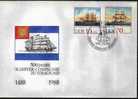 Fdc Allemagne 1988 Transports Mer Compagnie Stralsund 1488 Marine à Voiles 3 Mâts - Other (Sea)