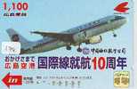 Airplane On Phonecard (178) Flugzeug Auf Telefonkarte Avions Telecarte Japon  Air Vliegtuig Aeroplani Aeroplanos - Airplanes