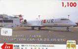 Airplane On Phonecard (180) Flugzeug Auf Telefonkarte Avions Telecarte Japon  Air Vliegtuig Aeroplani Aeroplanos - Avions