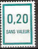 Timbre France Fictif Y&T N°F223** Année 1979.et 1980  0,20. Vert-gris. Cote 1,00 € - Finti