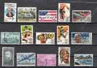 Lot De 15 Timbres Avec Serie Sport Et Aviation USA1 - Verzamelingen