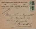 BELGIUM USED COVER OCCUPATION 1915 CANCELED BAR BELOEIL - OC1/25 Gobierno General