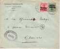 BELGIUM USED COVER OCCUPATION CANCELED BAR HUY - OC1/25 Generaal Gouvernement