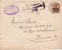 BELGIUM USED COVER OCCUPATION 1917 CANCELED BAR LA LOUVIERE - OC1/25 Gouvernement Général