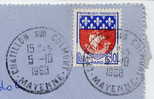 Cachet Manuel--CHATILLON SUR COLMONT--53-- Du  5-10-1968--sur Timbre Blason De Paris  0.30 - Handstempel