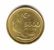5000 Lira 1997  Turquie - Turkey