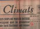 CLIMATS 19 DECEMBRE 1946 - INDOCHINE - AFRIQUE NOIRE JOUETS - JUIFS PALESTINE - SAHARA FAMINE - ALGERIE - HAÏPHONG ... - Allgemeine Literatur
