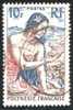 POLYNESIE 1958 - Yv. 9  Obl.  Cote = 3,00 EUR  - Jeune Fille Au Coquillage ..Réf.POL25330 - Usados