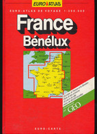 EURO-ATLAS FRANCE - BENELUX (Belgique, Hollande, Luxembourg) 1991-1992, Echelle 1:300.000 - Kaarten & Atlas