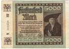 5000  Mark " Allemagne"  2 Décembre 1922   Bc 6 - 5.000 Mark