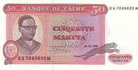 ZAÏRE    50 Makuta   Daté Du 14-10-1980   Pick 17b  Signature 3    *****BILLET  NEUF***** - Zaire