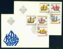 FDC 2681 Bulgaria 1977 /28 Historic Ships / FLAGS COMPASS / Historische Segelschiffe - Enveloppes