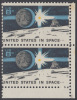 !a! USA Sc# 1434 MNH Vert.PAIR From Lower Right Corner - Space Achievement - Ungebraucht