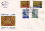 Por091/ - PORTUGAL - Brücke Salazar, FDC, 1960 - Covers & Documents