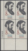 !a! USA Sc# 1446 MNH PLATEBLOCK (LL/33362) - Sidney Lanier - Ungebraucht