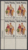 !a! USA Sc# 1455 MNH PLATEBLOCK (LL/33383) (Gum Slightly Damaged) - Family Planning - Ungebraucht