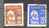 Norwegen  Mi.N°  138 + 140 Gestempelt 1928, 00. Geburtstag Von Henrik Ibsen Beide Höchstwerte Aus Dem Satz - Usados