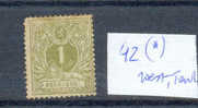 Belgie Ocb Nr :  42 (*) Rouillé Sans Gomme (zie Scan Tanding ) - 1869-1888 León Acostado
