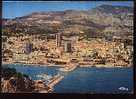 Jolie CP Monaco Vue Générale Aérienne Au 1er Plan Fort Antoine Au Fond Monte Carlo - A Circulée - Viste Panoramiche, Panorama