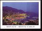 Jolie CP Monaco Monte Carlo Vue Générale Sur Le Port Au Crépuscule - A Circulée - Porto
