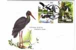 BELARUS - 2005    WWF - BIRDS (Stork) 4v - FDC - Ooievaars