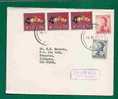 FIJI - VF 1967 COVER NADI To ILLINOIS - Yvert # 160 (Queen In Military Uniform - X3) + 156-158 - Fidji (1970-...)